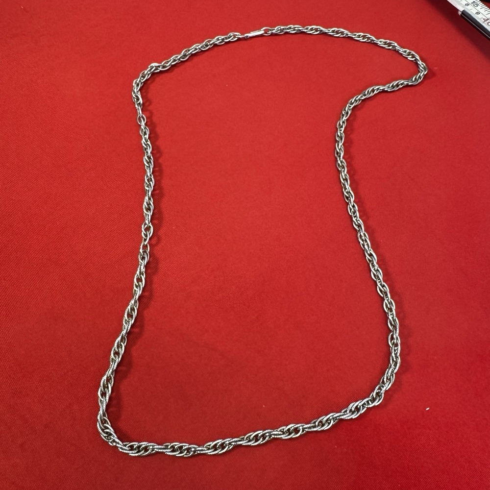 Vintage Gold Tone Rope‎ Chain With Hook Clasp
